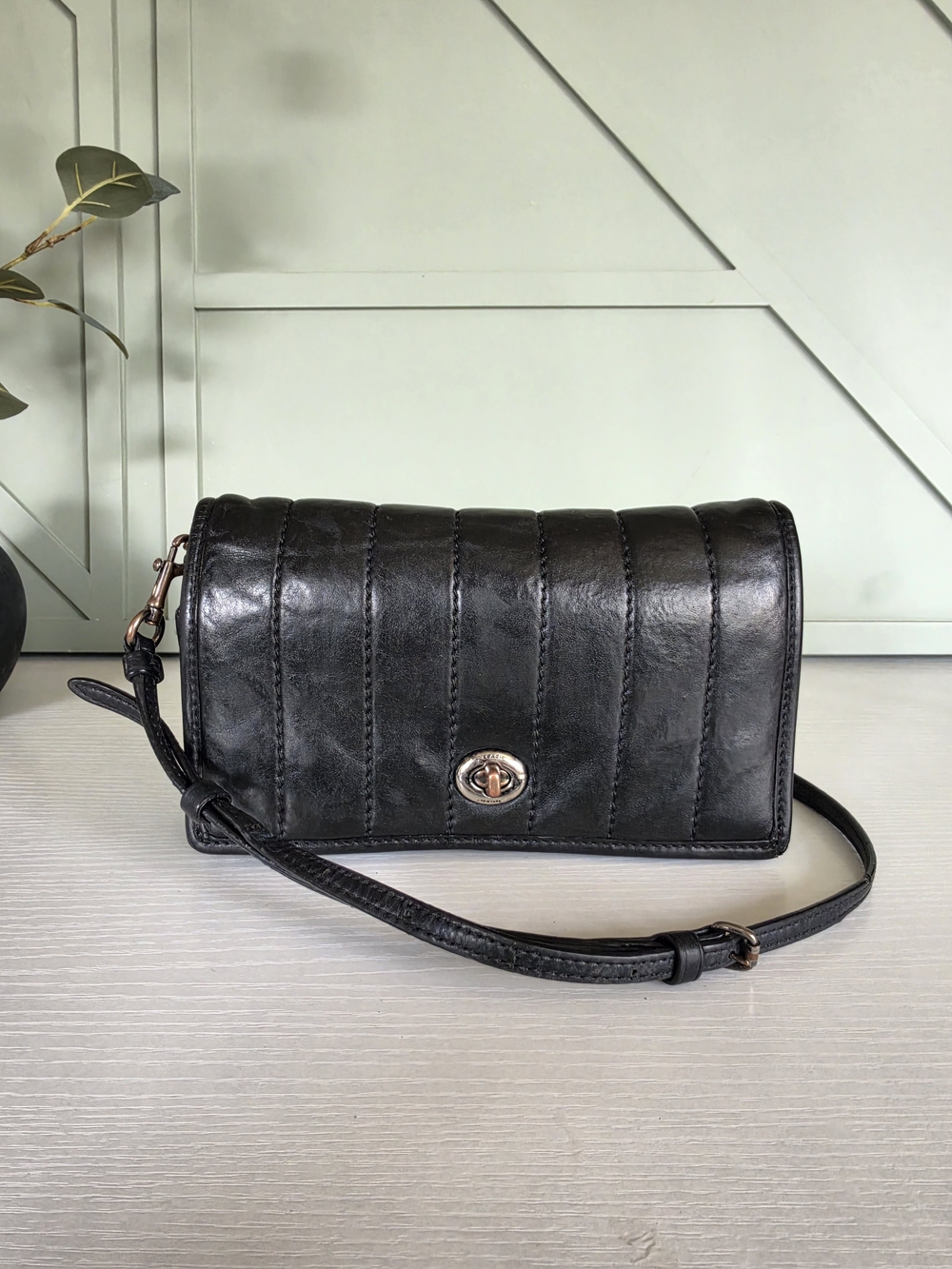 Coach Hayden Foldover Crossbody Clutch with Quilting.